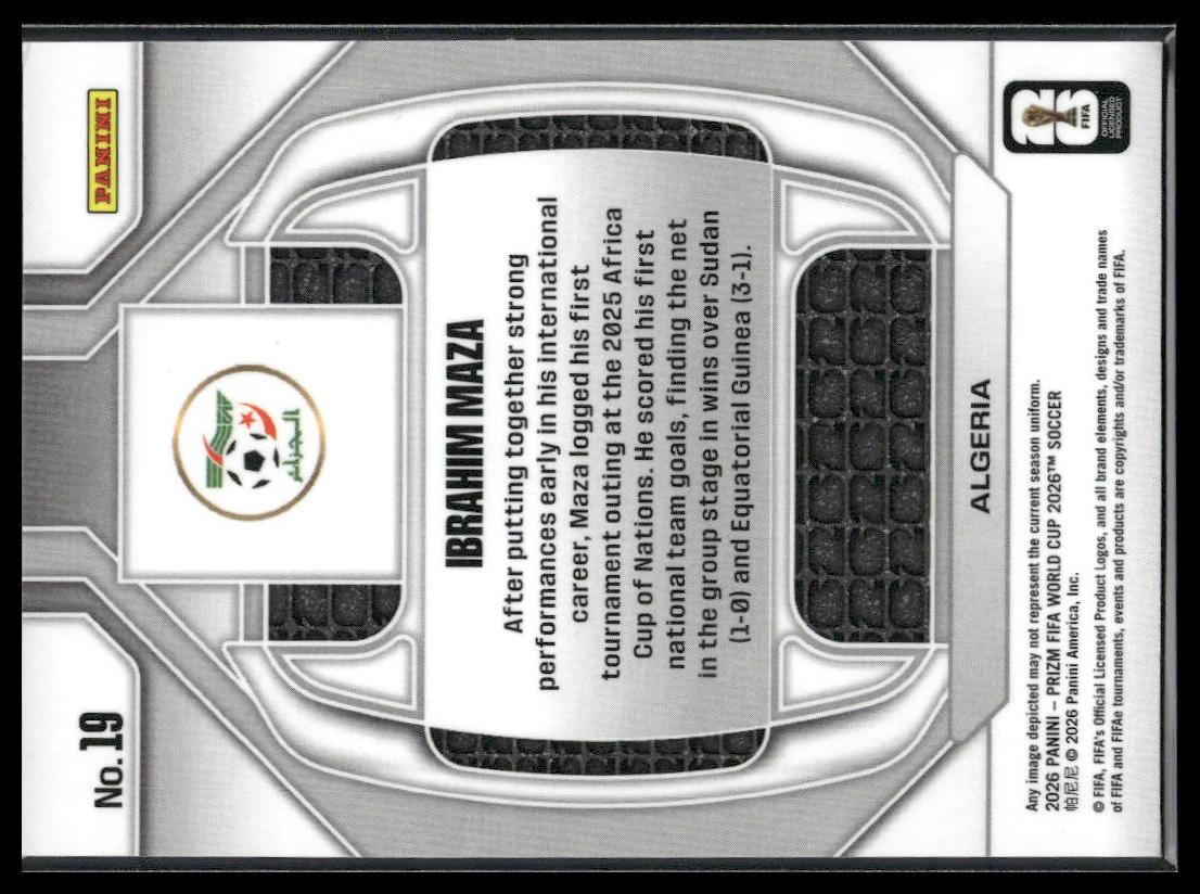 2026 Panini Prizm FIFA World Cup #19 Ibrahim Maza New Era Silver Prizm