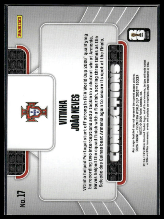 2026 Prizm FIFA World Cup #17 Joao Neves / Vitinha Connections Silver Prizm