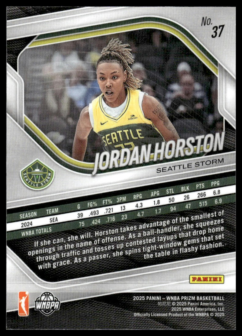 2025 Panini Prizm WNBA #37 Jordan Horston