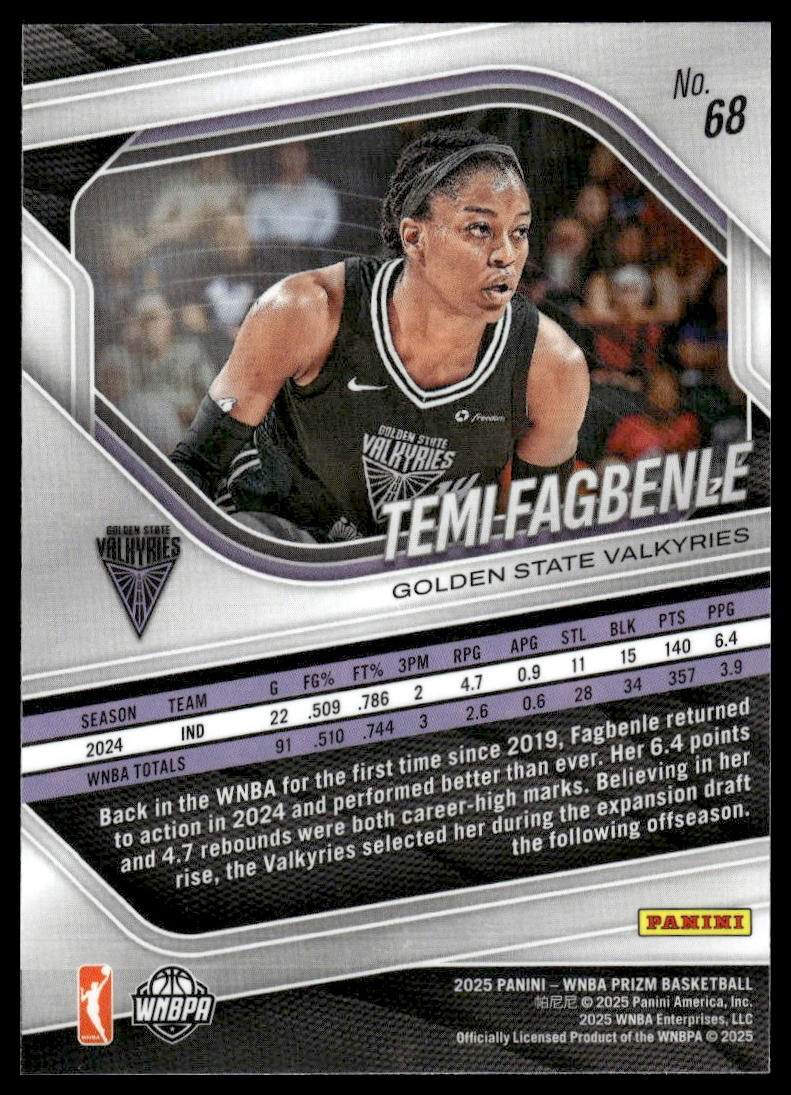 2025 Panini Prizm WNBA #68 Temi Fagbenle