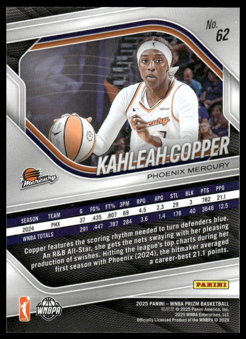 2025 Panini Prizm WNBA #62 Kahleah Copper