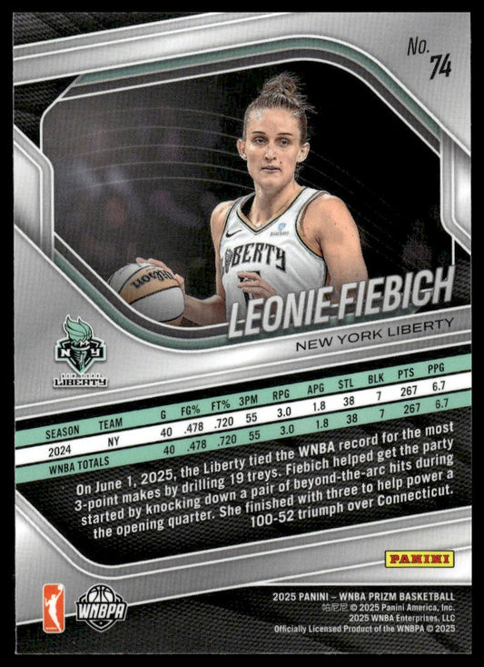 2025 Panini Prizm WNBA #74 Leonie Fiebich