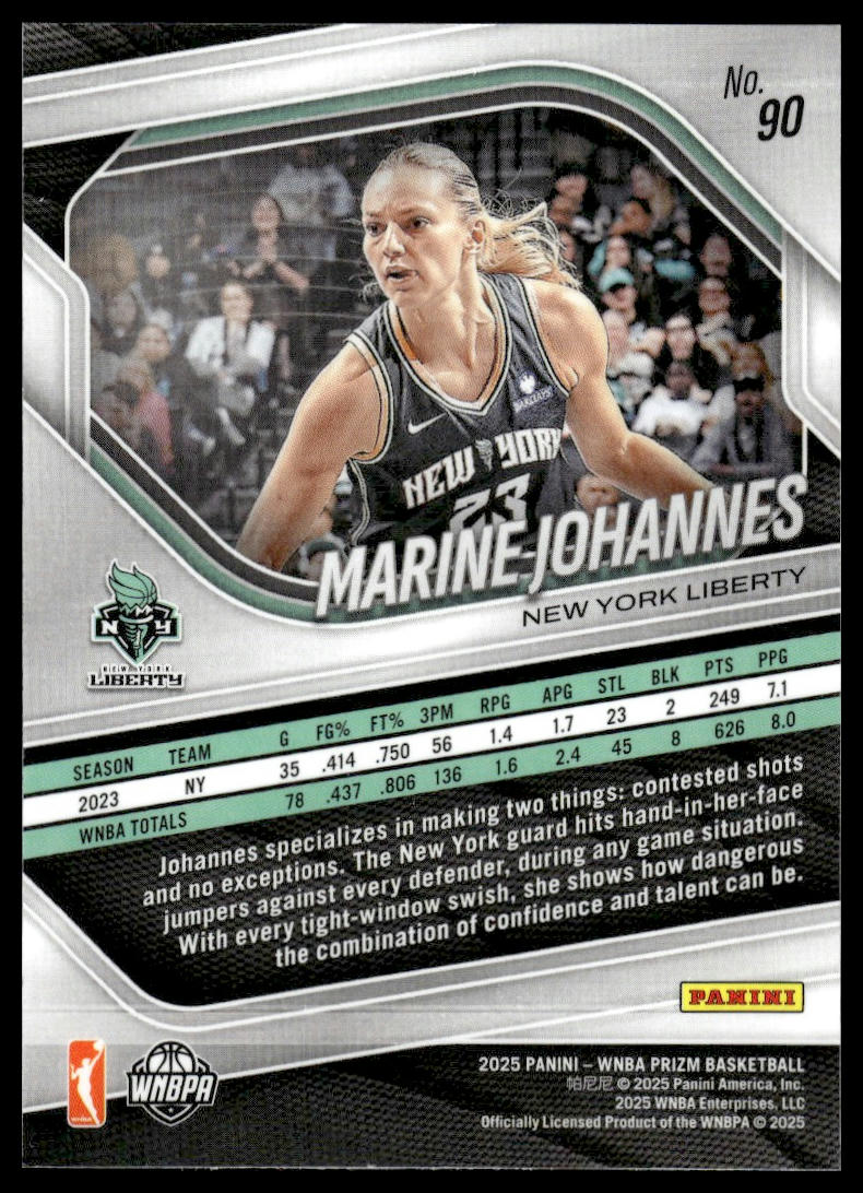 2025 Panini Prizm WNBA #90 Marine Johannes