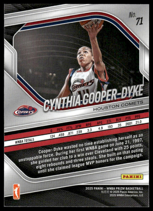 2025 Panini Prizm WNBA #71 Cynthia Cooper-Dyke