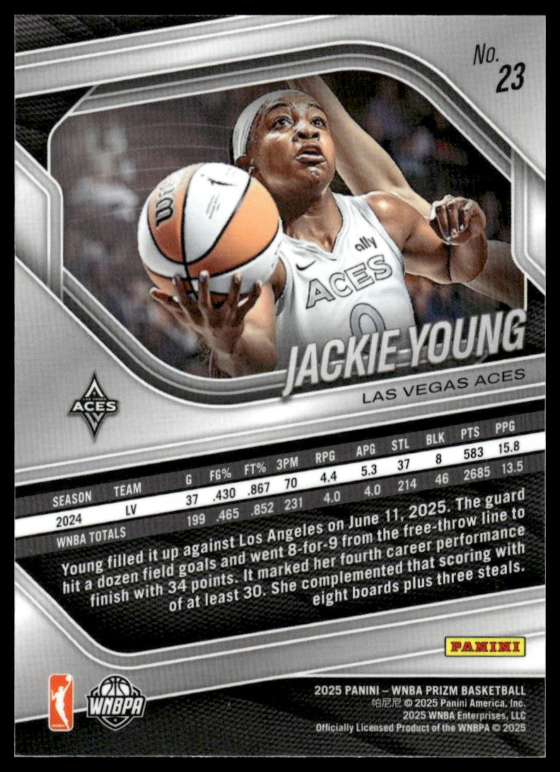 2025 Panini Prizm WNBA #23 Jackie Young