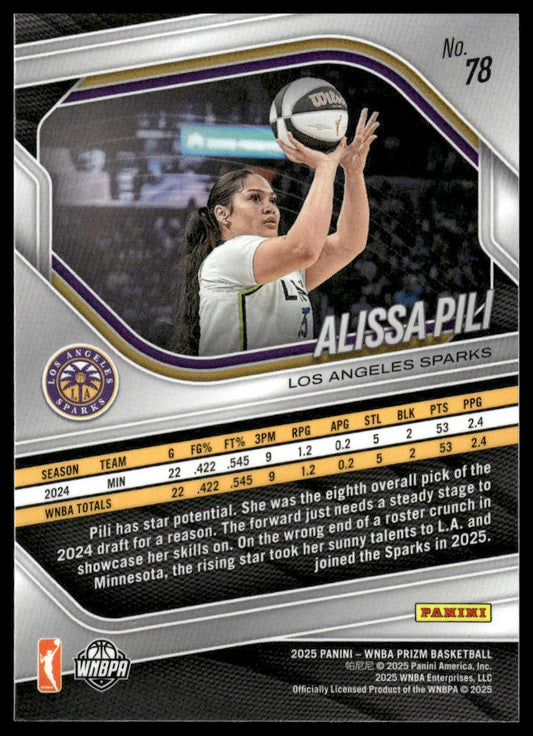 2025 Panini Prizm WNBA #78 Alissa Pili