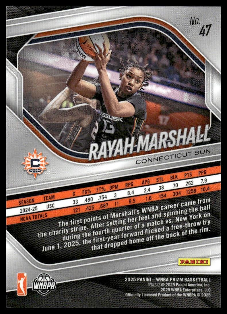 2025 Panini Prizm WNBA #47 Rayah Marshall