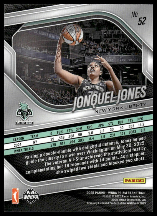 2025 Panini Prizm WNBA #52 Jonquel Jones