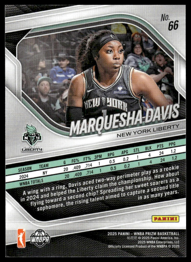 2025 Panini Prizm WNBA #66 Marquesha Davis