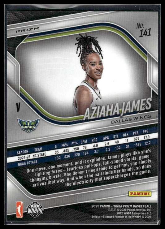 2025 Panini Prizm WNBA #141 Aziaha James WNBA Logo Prizms