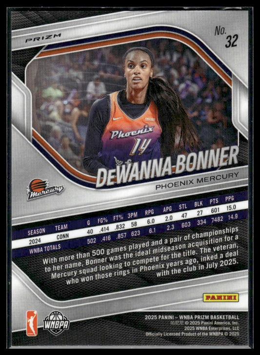 2025 Panini Prizm WNBA #32 DeWanna Bonner Silver Prizms