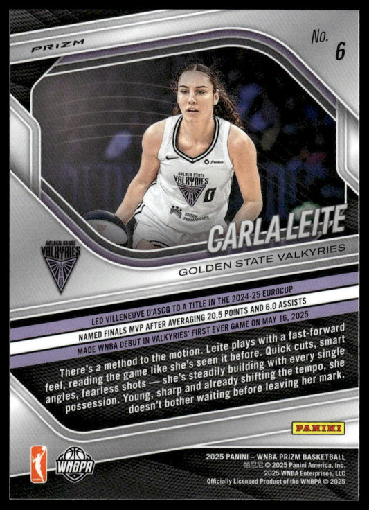 2025 Panini Prizm WNBA #6 Carla Leite Blue Velocity Prizms