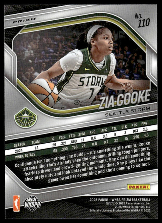 2025 Panini Prizm WNBA #110 Zia Cooke Ice Prizms