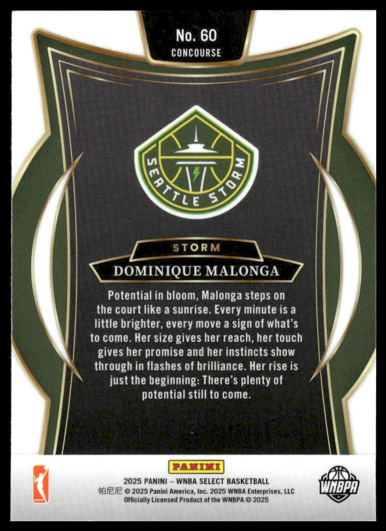 2025 Panini Select WNBA #60 Dominique Malonga
