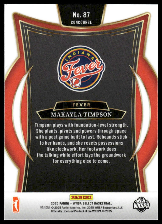 2025 Panini Select WNBA #87 Makayla Timpson