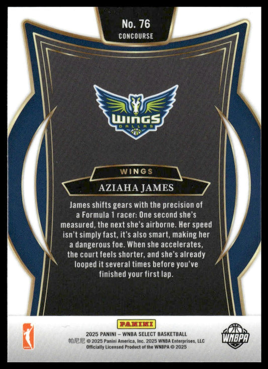 2025 Panini Select WNBA #76 Aziaha James