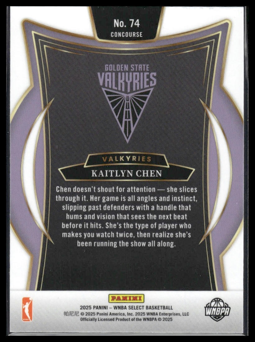 2025 Panini Select WNBA #74 Kaitlyn Chen