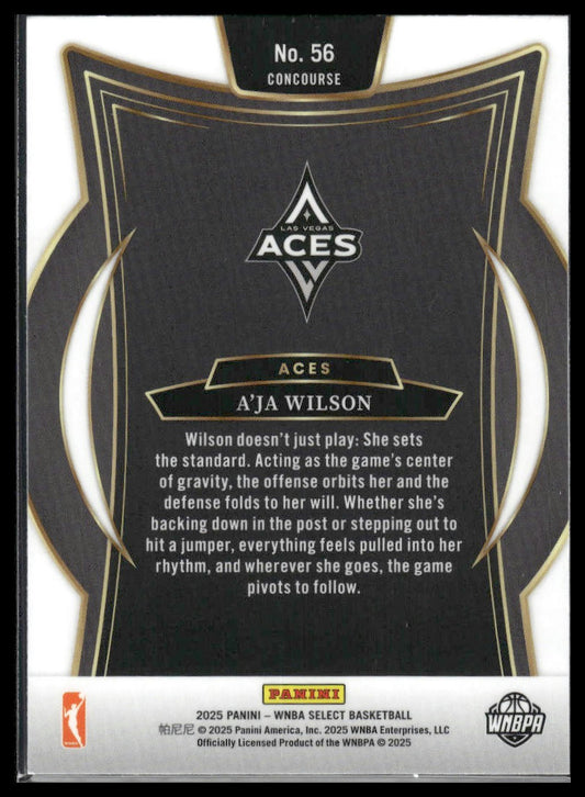 2025 Panini Select WNBA #56 A'ja Wilson