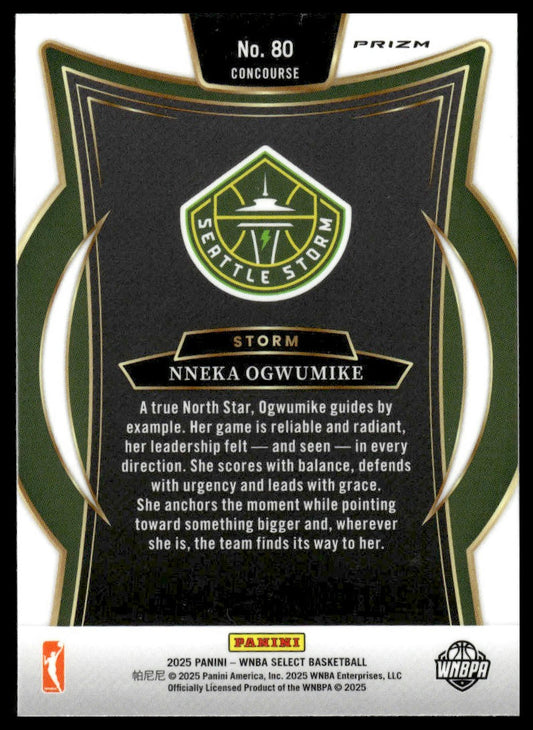 2025 Panini Select WNBA #80 Nneka Ogwumike Pink Ice Prizms