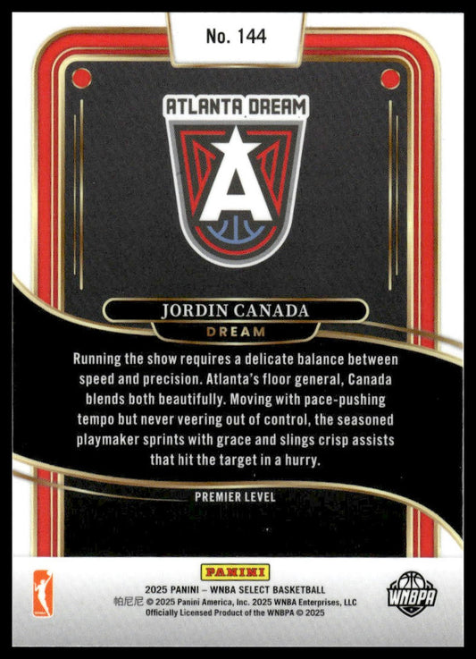 2025 Panini Select WNBA #144 Jordin Canada White Prizms #/99