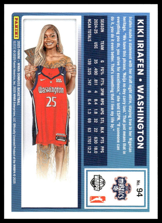 2025 Donruss WNBA #94 Kiki Iriafen