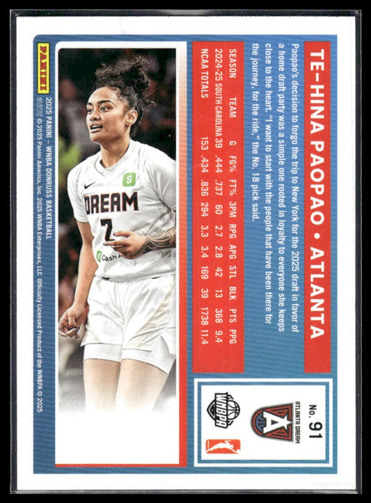 2025 Donruss WNBA #91 Te-Hina Paopao