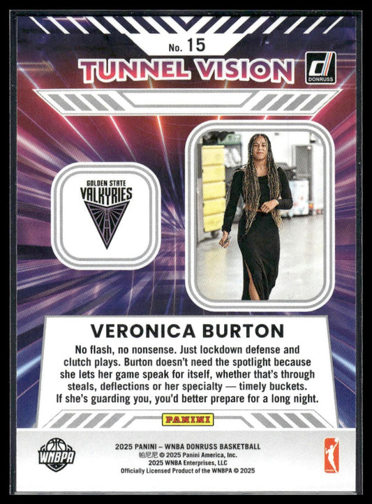 2025 Donruss WNBA #15 Veronica Burton Tunnel Vision Press Proof
