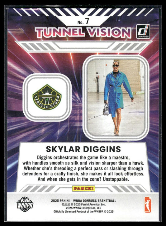 2025 Donruss WNBA #7 Skylar Diggins Tunnel Vision