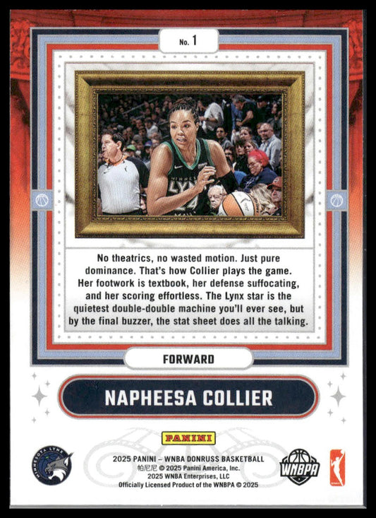2025 Donruss WNBA #1 Napheesa Collier Franchise Features