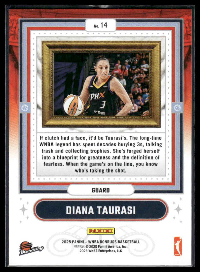 2025 Donruss WNBA #14 Diana Taurasi Franchise Features