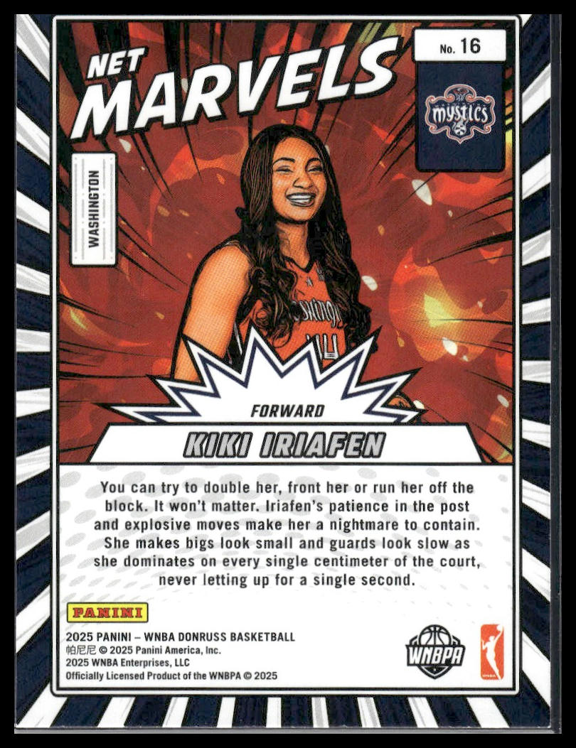 2025 Donruss WNBA #16 Kiki Iriafen Net Marvels