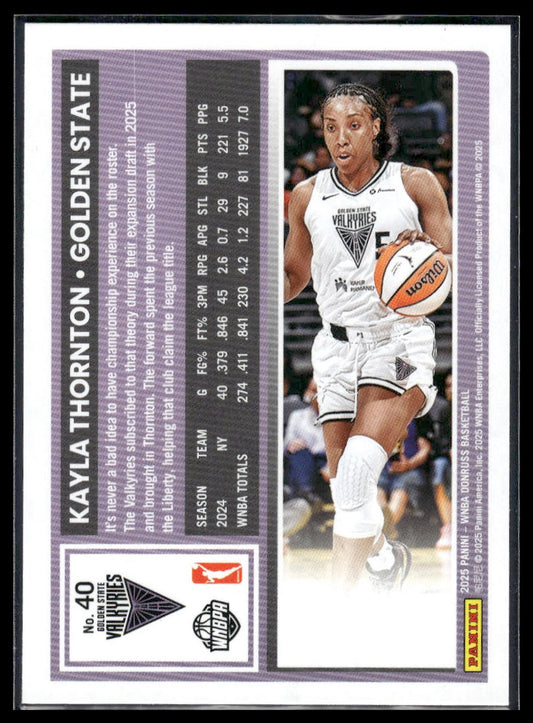 2025 Donruss WNBA #40 Kayla Thornton Green Laser