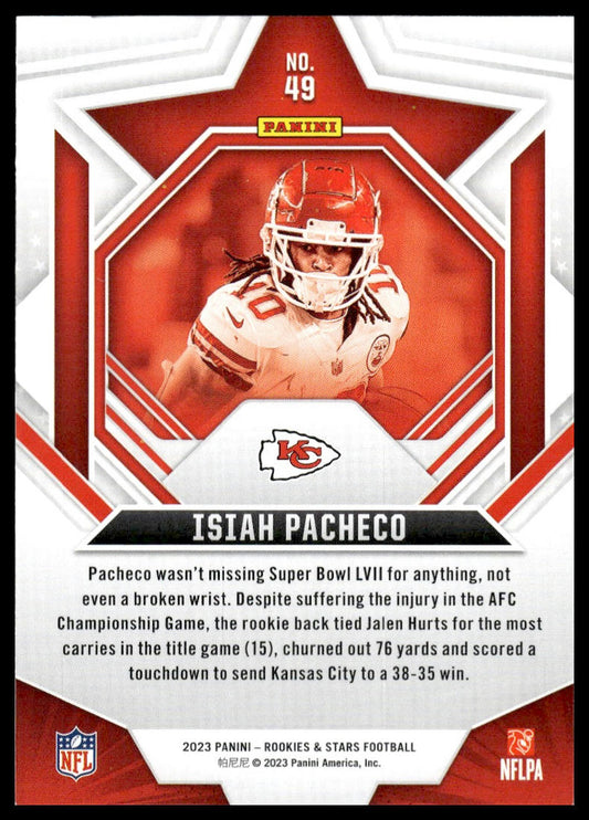 2023 Panini Rookies & Stars #49 Isiah Pacheco Longevity