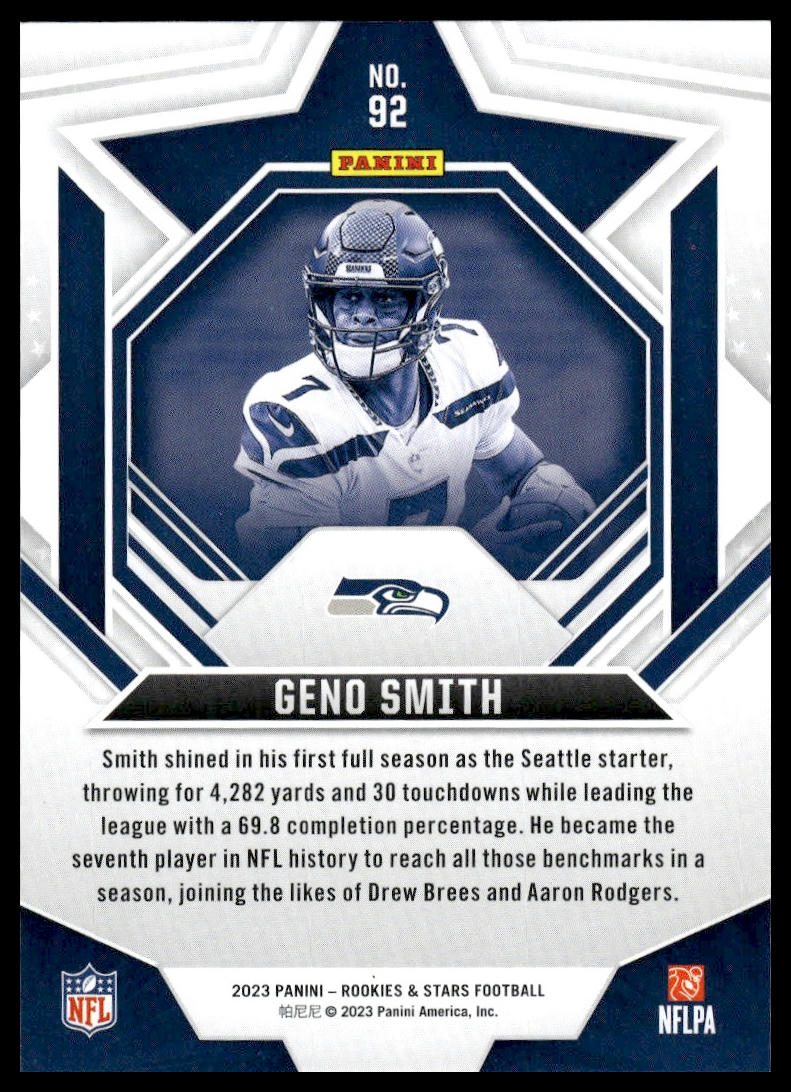 2023 Panini Rookies & Stars #92 Geno Smith Longevity