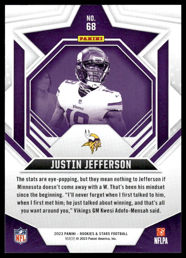 2023 Panini Rookies & Stars #68 Justin Jefferson Green