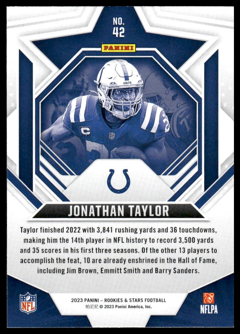 2023 Panini Rookies & Stars #42 Jonathan Taylor Red