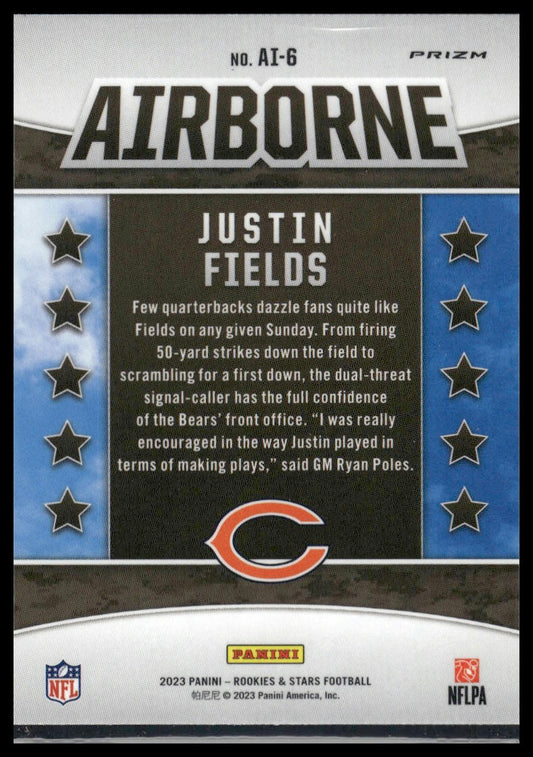 2023 Panini Rookies & Stars #AI-6 Justin Fields Airborne Red Plaid