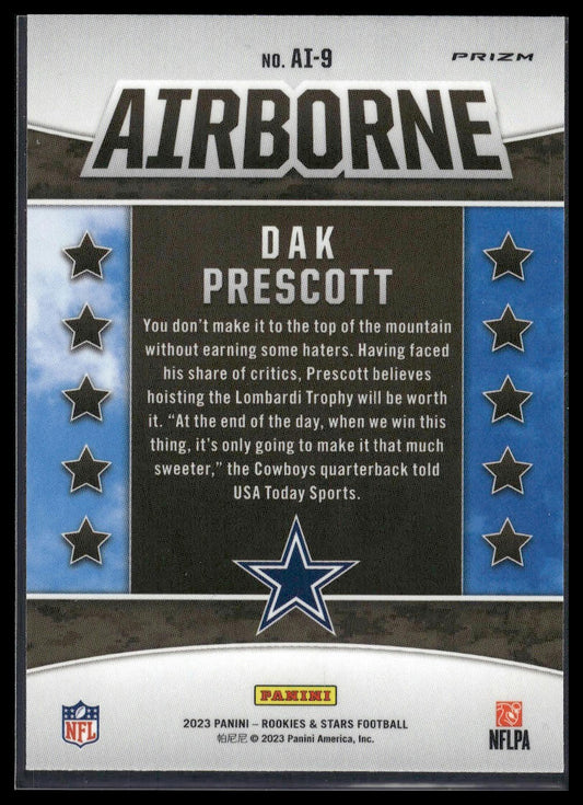 2023 Panini Rookies & Stars #AI-9 Dak Prescott Airborne Longevity