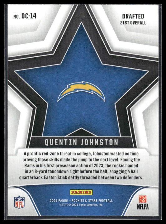 2023 Panini Rookies & Stars #DC-14 Quentin Johnston Draft Class Longevity