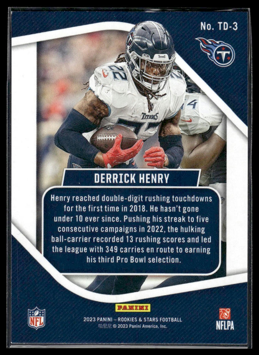 2023 Panini Rookies & Stars #TD-3 Derrick Henry Touchdown Club Longevity