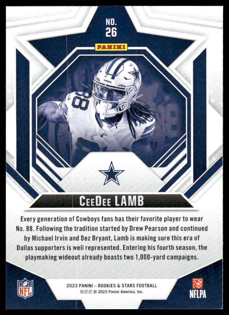 2023 Panini Rookies & Stars #26 CeeDee Lamb Longevity