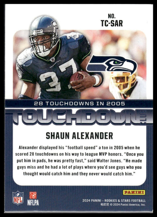 2024 Panini Rookies & Stars #TC-SAR Shaun Alexander Touchdown Club