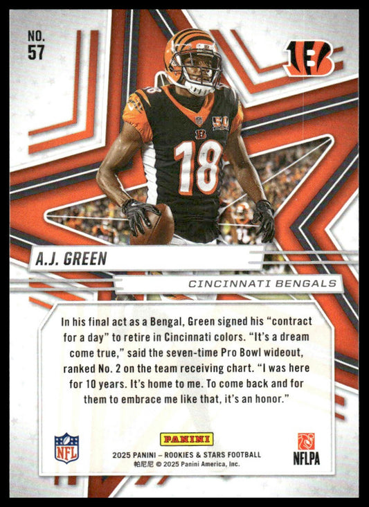 2025 Panini Rookies & Stars #57 A.J. Green Red