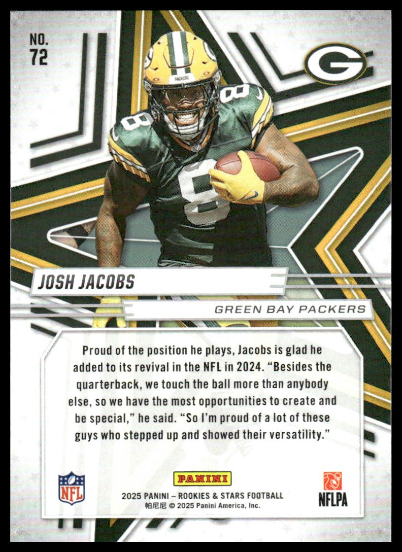 2025 Panini Rookies & Stars #72 Josh Jacobs