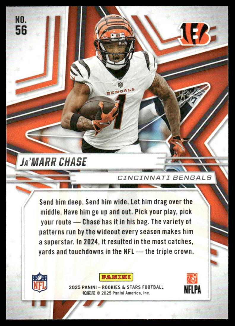 2025 Panini Rookies & Stars #56 Ja’Marr Chase Red