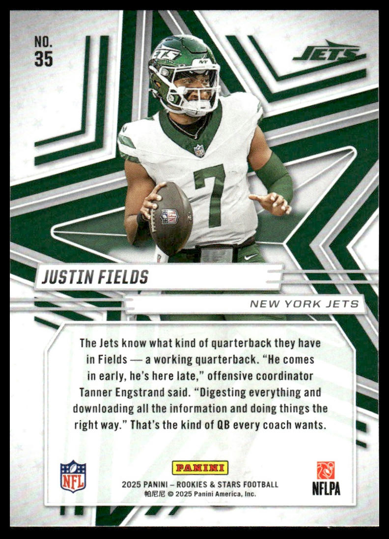 2025 Panini Rookies & Stars #35 Justin Fields Red