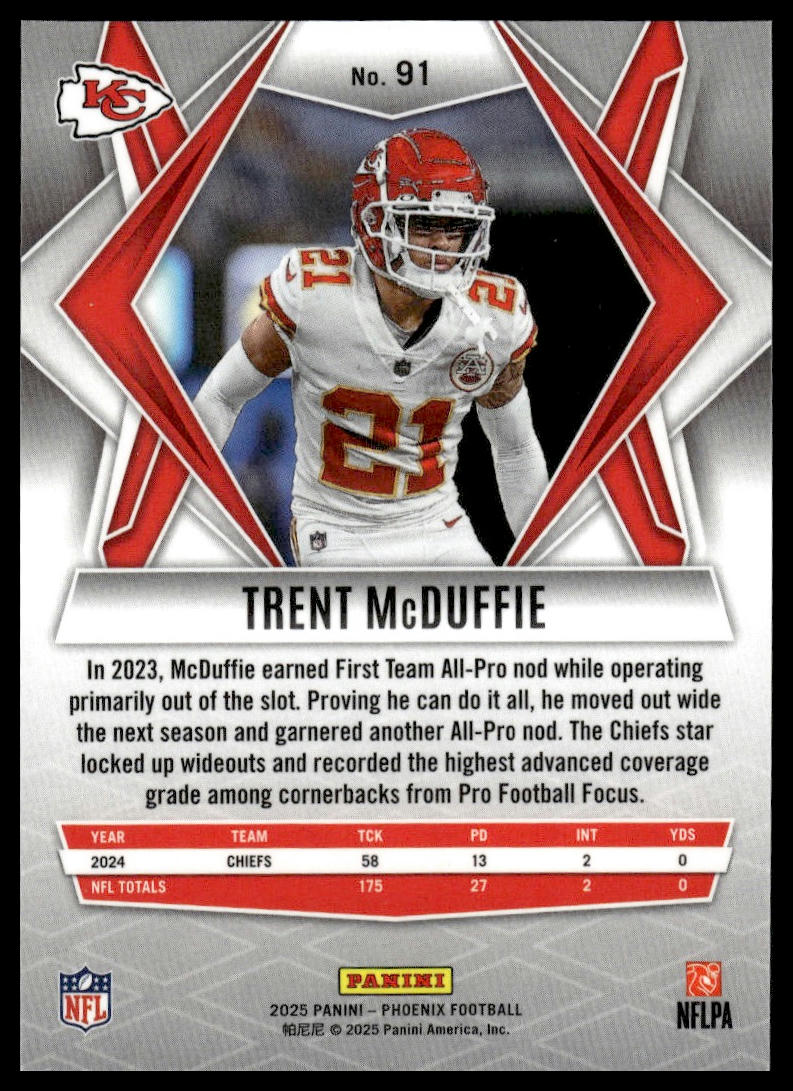 2025 Panini Phoenix #91 Trent McDuffie