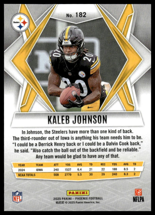 2025 Panini Phoenix #182 Kaleb Johnson