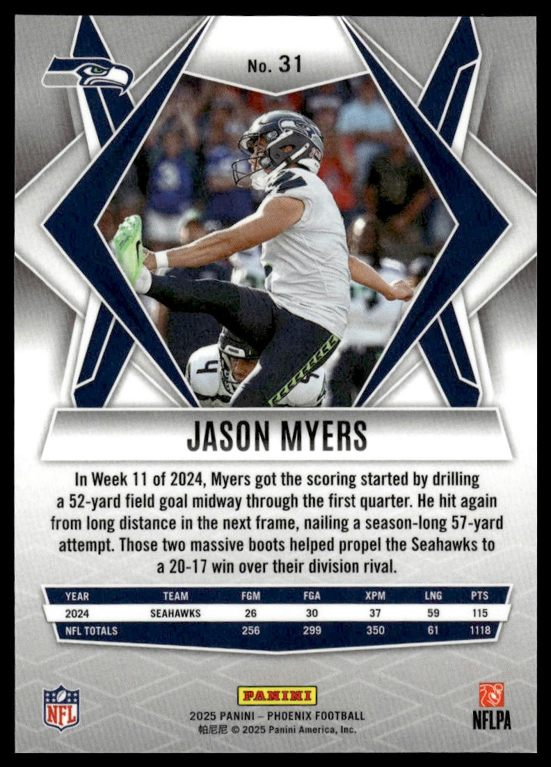 2025 Panini Phoenix #31 Jason Myers
