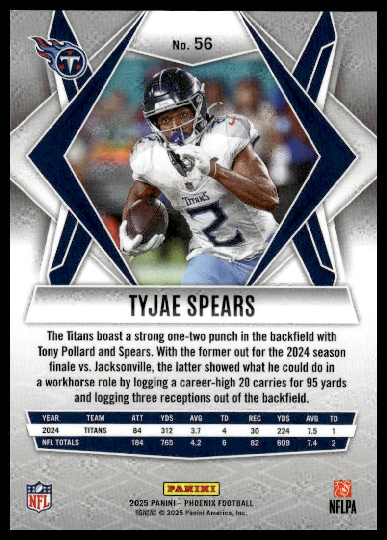 2025 Panini Phoenix #56 Tyjae Spears